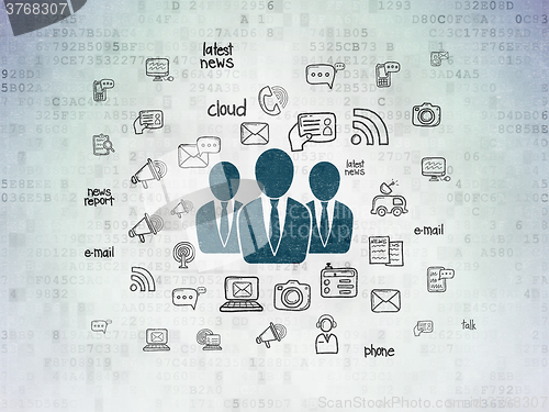 Image of News concept: Business People on Digital Paper background