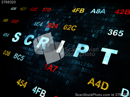 Image of Software concept: Script on Digital background