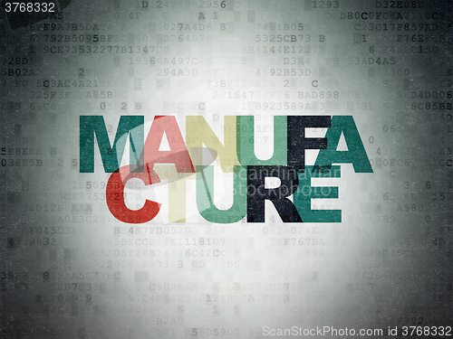 Image of Industry concept: Manufacture on Digital Paper background