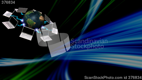 Image of Communication concept with abstract background