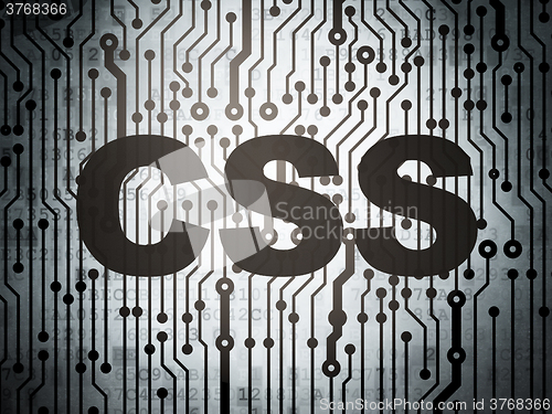 Image of Programming concept: circuit board with Css