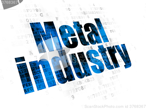 Image of Industry concept: Metal Industry on Digital background