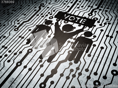 Image of Political concept: circuit board with Election Campaign