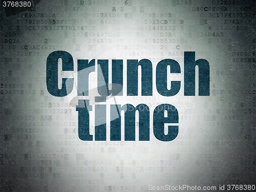 Image of Finance concept: Crunch Time on Digital Paper background