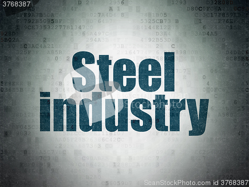 Image of Industry concept: Steel Industry on Digital Paper background