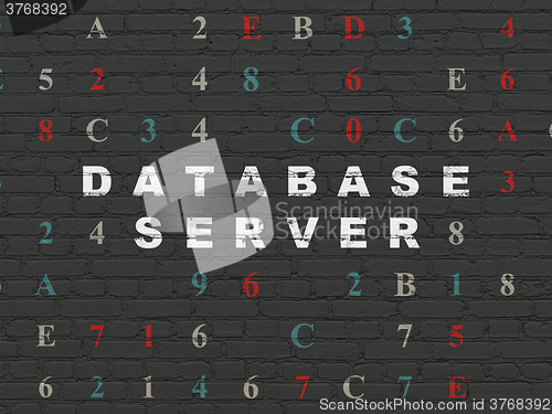 Image of Programming concept: Database Server on wall background