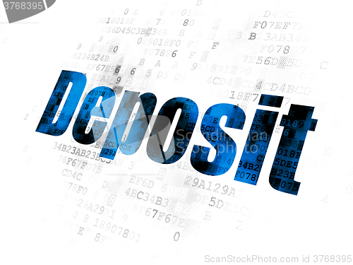 Image of Currency concept: Deposit on Digital background