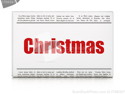 Image of Entertainment, concept: newspaper headline Christmas