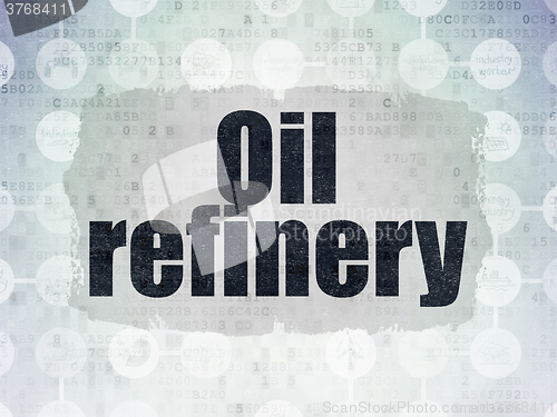 Image of Manufacuring concept: Oil Refinery on Digital Paper background