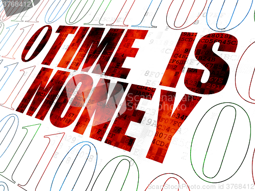 Image of Business concept: Time is Money on Digital background