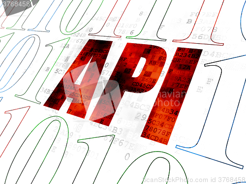 Image of Database concept: Api on Digital background