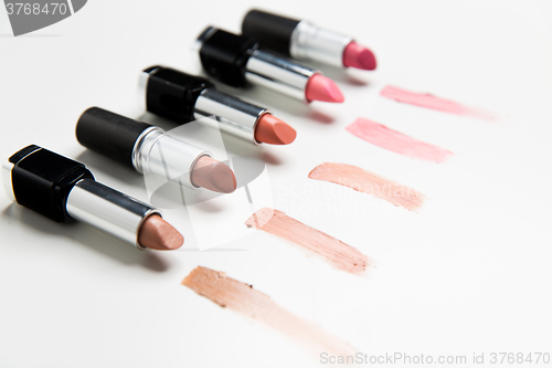 Image of close up of lipsticks range