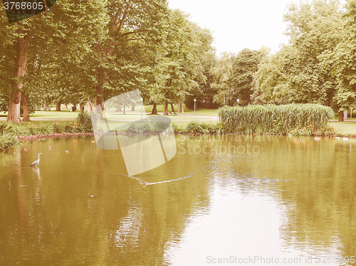 Image of Gardens in Stuttgart, Germany vintage