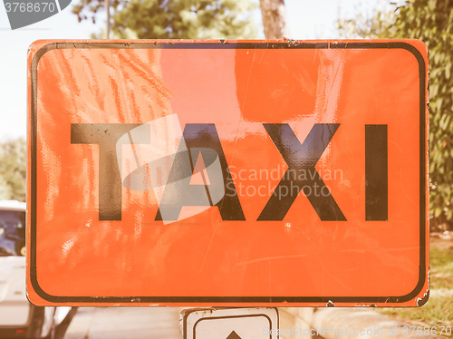 Image of  Taxi sign vintage