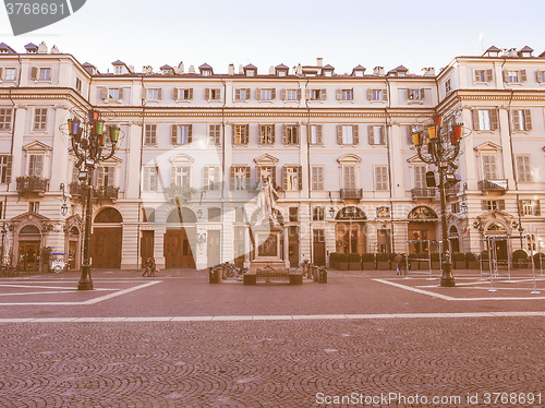 Image of Piazza Carignano Turin vintage