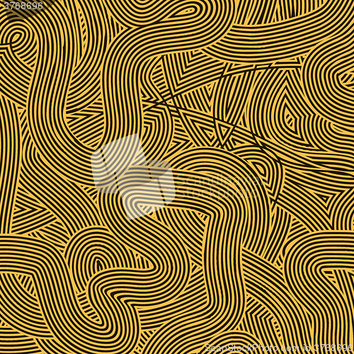 Image of Orange Wave Line Pattern