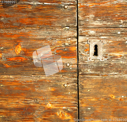 Image of abstract  house  door     in italy  lombardy   column  the red r