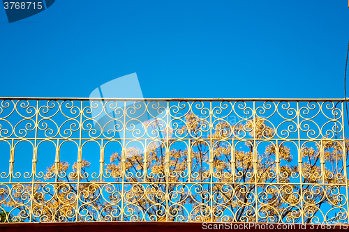 Image of abstract terrace in morocco  the sky
