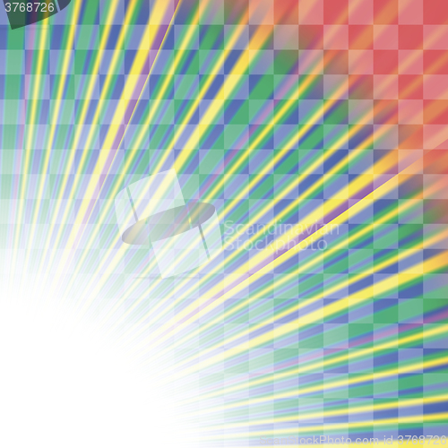 Image of Transparent Colorful Rays. Burst of Star