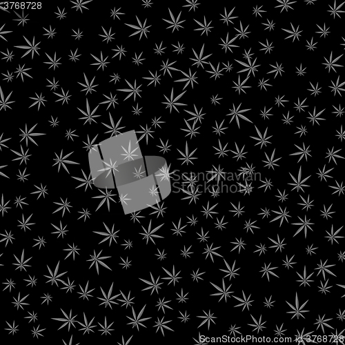 Image of Gray Cannabis Leaves Background
