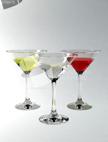 Image of Martini glasses with clipping path