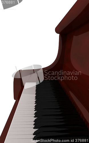 Image of Piano keyboard close up , clipping path