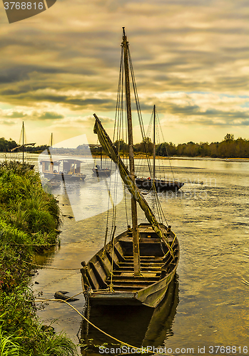 Image of Wooden Boats on Loire Valley