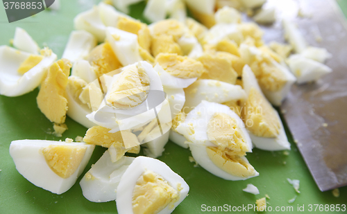 Image of Boiled eggs chopped
