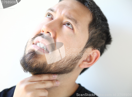 Image of Young man with a sore throat