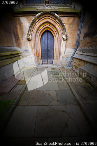 Image of weinstmister  abbey in london old church door and marble antique