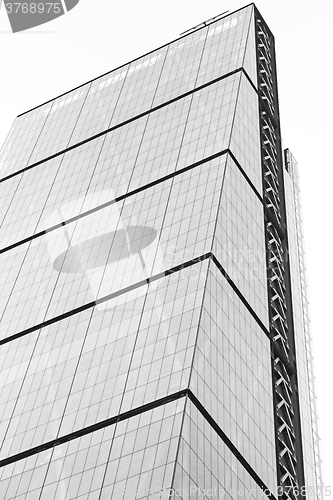 Image of new building in london skyscraper      financial district and wi