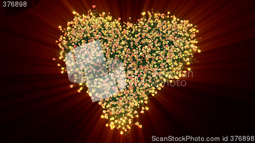 Image of Valentine heart of roses