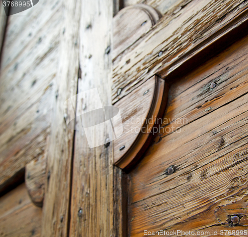 Image of abstract   door     in    lombardy   column  the milano old     