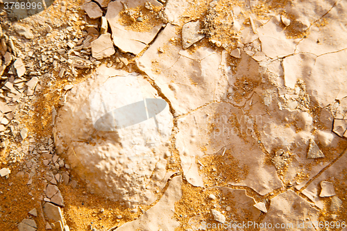Image of cracked sand in morocco africa   macro