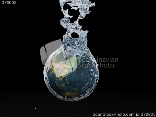 Image of Earth splashing