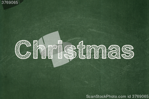 Image of Entertainment, concept: Christmas on chalkboard background