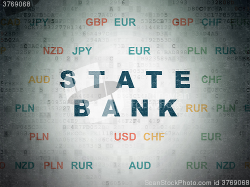 Image of Banking concept: State Bank on Digital Paper background