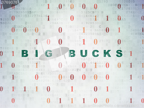 Image of Finance concept: Big bucks on Digital Paper background