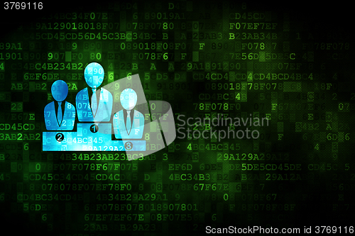 Image of Law concept: Business Team on digital background