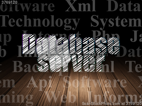 Image of Programming concept: Database Server in grunge dark room