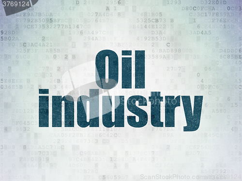 Image of Industry concept: Oil Industry on Digital Paper background