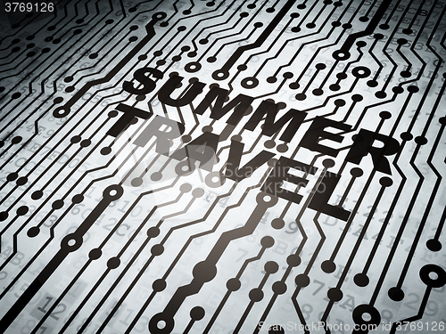 Image of Vacation concept: circuit board with Summer Travel