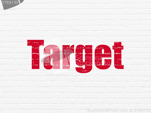 Image of Business concept: Target on wall background