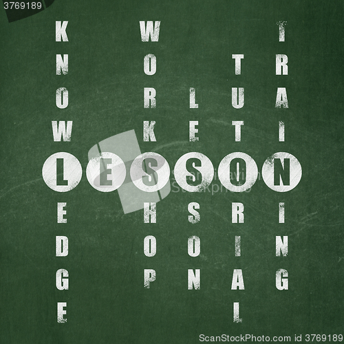 Image of Studying concept: Lesson in Crossword Puzzle