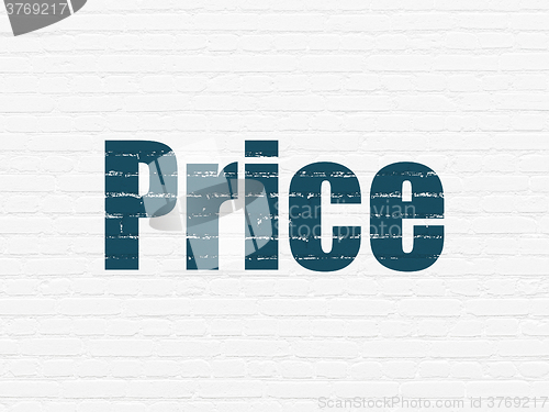 Image of Marketing concept: Price on wall background