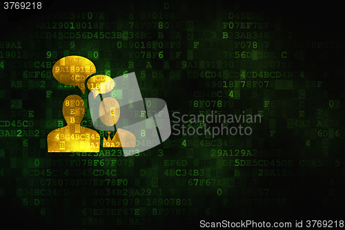Image of Business concept: Business Meeting on digital background