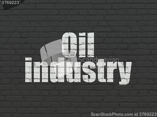 Image of Manufacuring concept: Oil Industry on wall background