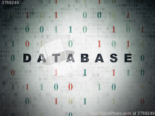 Image of Programming concept: Database on Digital Paper background