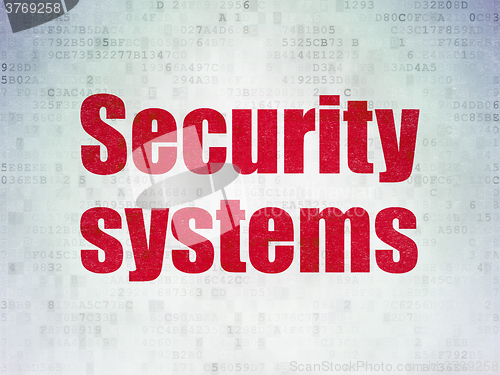 Image of Protection concept: Security Systems on Digital Paper background