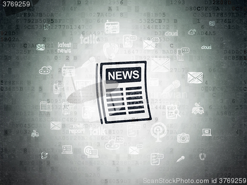 Image of News concept: Newspaper on Digital Paper background